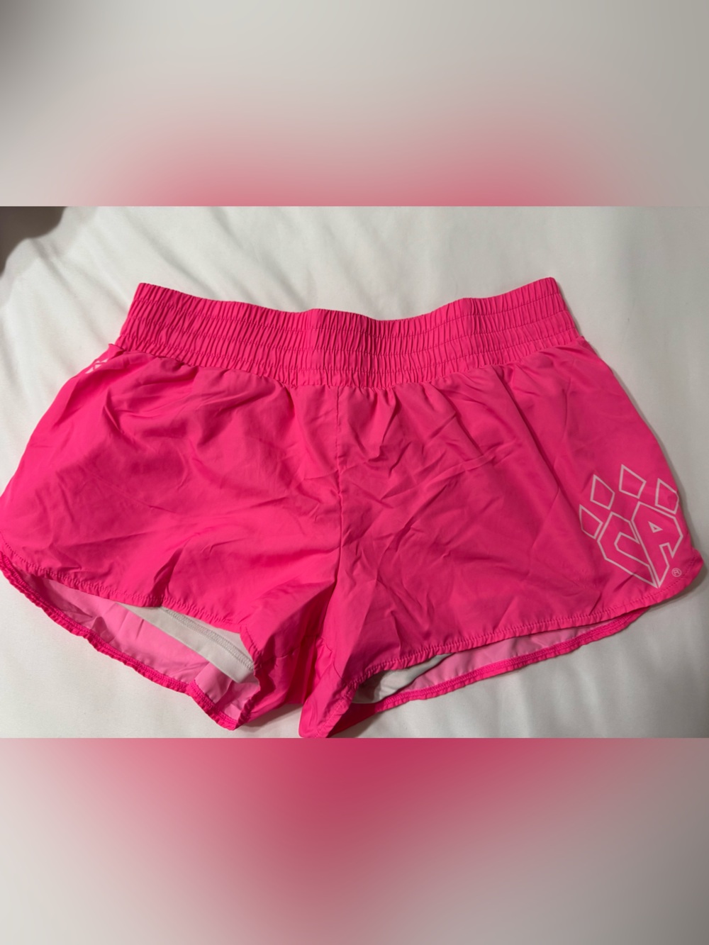 Women’s cheer athletics pink and white Athletic Shorts adult medium - F